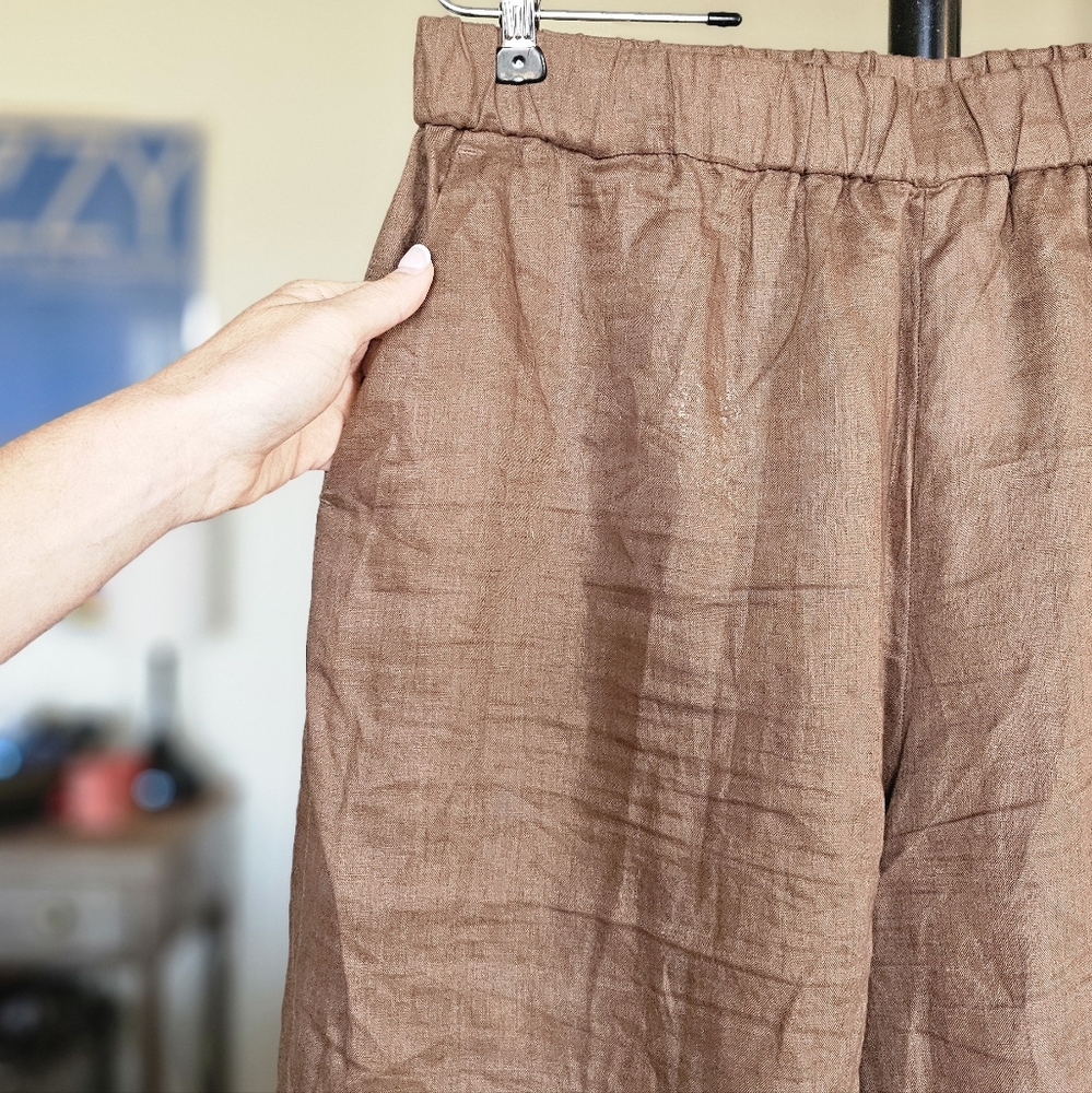 MaxMara Women's Brama Linen Wide-Leg Pants - Picture 4 of 5